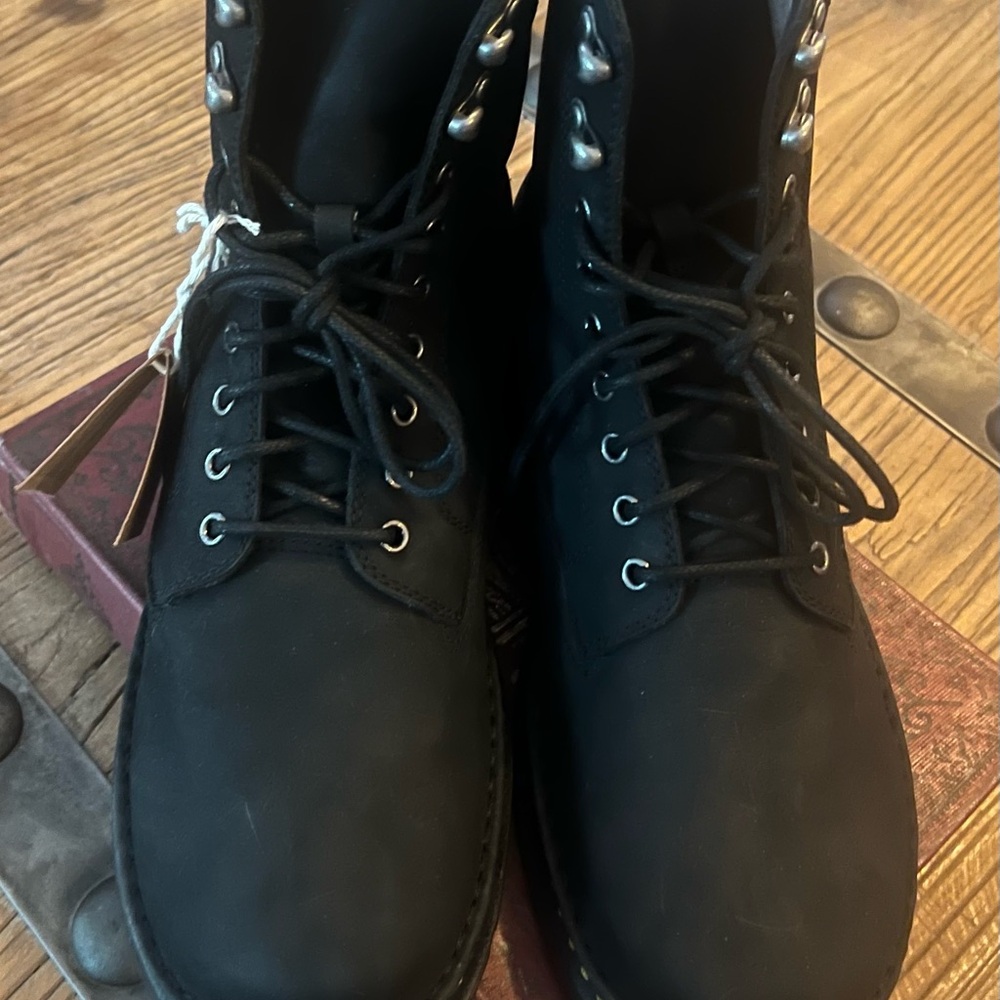 Dr. Martens Vincent Hook Men’s Combat Black Leather Boots Size 13